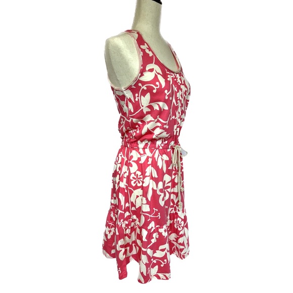 NWT Loft Pink and Ivory Sleeveless Floral Print Dress - Size XS - Picture 2 of 5